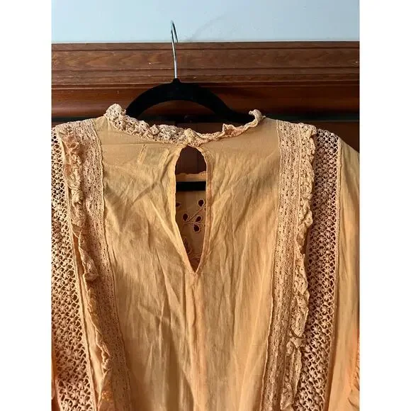 Aritzia's Sunday Best Womens Cottagecore Orange Harriet Ruffle Mini Dress Size 2 - Picture 9 of 9
